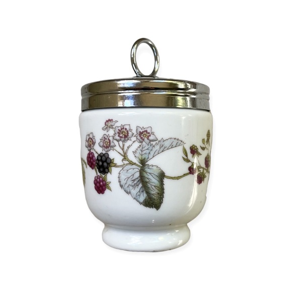 RARE Vintage Royal Worcester King Size Double Egg Coddler, 'Blackberry' Design - Picture 3 of 6